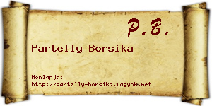 Partelly Borsika névjegykártya