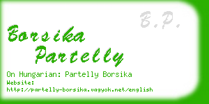 borsika partelly business card